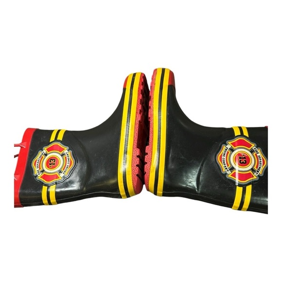Fireman / Firefighter Unisex Rain Boots – Kids Size 13-1 - Picture 8 of 13